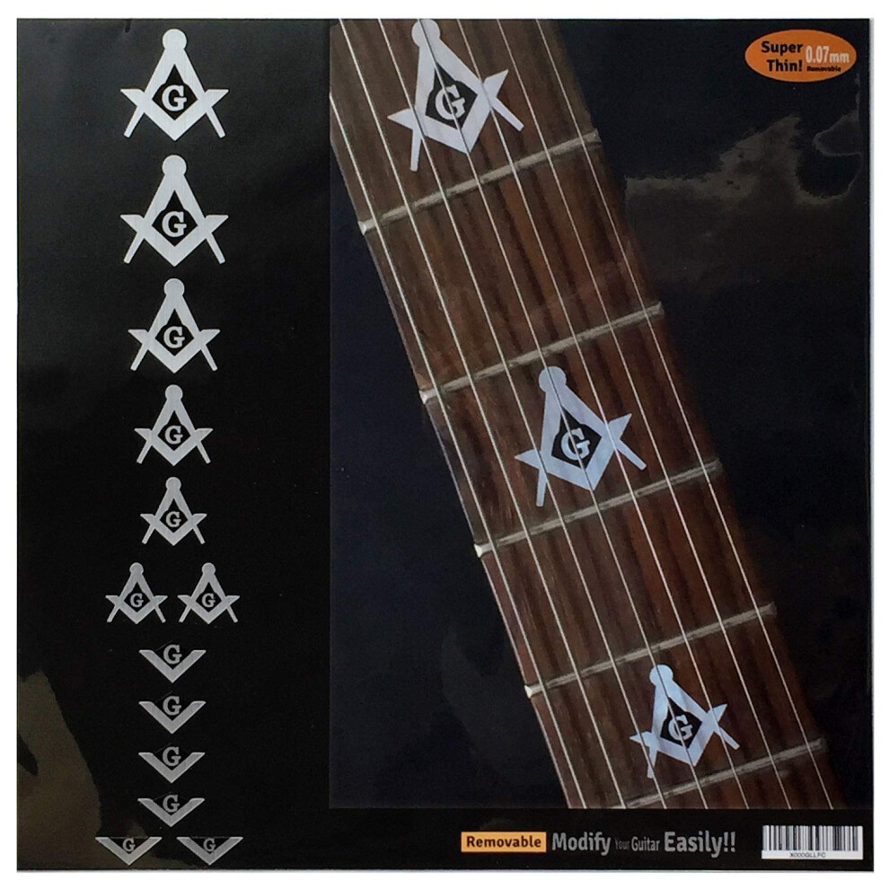 Inlay Sticker - Pennarelli Per Chitarra E Basso - Blink 182 (Tom Delonge) Masonic Squares & Bussole, F-311SC-MT-image