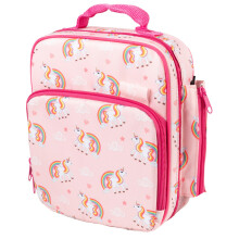 Bote a lunch isole W Snack Pocket & Water Bottle Holder - Girls Or Kids School Lunchbox Tote Garde les aliments plus chauds ou plus froids - le