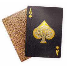 INTEGEAR 2 s?t spillekort Guld 3D pr?gede m?nstrede pokerkort Plast PET Vandt?tte spillekort Luksus Magic Trick Spilv?rkt?j Gave Genanvendelig Fe