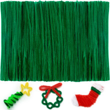 Iooleem 200 buca?i de cura?at ?evi verde de Craciun Cura?atori de ?evi de chenille pentru me?te?uguri Cura?ator de ?evi Artizanat Articole de art