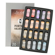 Jack Richeson 20-delige portrettekeningen, waarden 6-8, handgerolde zachte pastels, set van 1 (verpakking van 1)