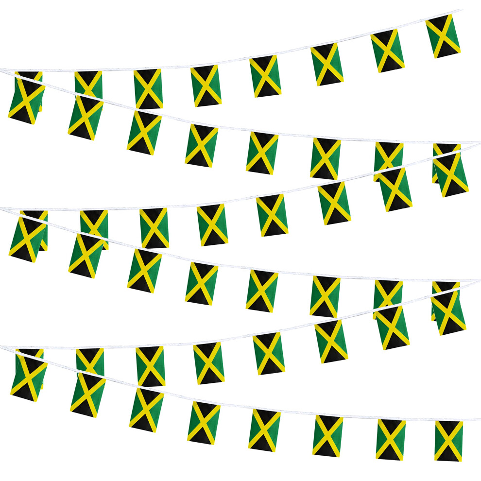 Jamaicaanse Vlaggen, Kleine Mini-Slingervlaggetjes, Miniatuur Jamaicaanse Vlaggen, Banners Voor De Grote Opening Van Het Olympisch Festival, Grote Ope-image