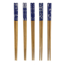 JapanBargain 3649 Essstbchen aus Bambus, wiederverwendbar, japanisch, chinesisch, koreanisch, Holz, Essstbchen, Haarstbchen, 5 Paar, Geschenkset,