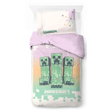 Jay Franco Minecraft Desert Creeper - Set di piumini singoli 100% Cotton per bambini Copertina set di piumini cotone - Pillowcase 50 x 70 cm incluso