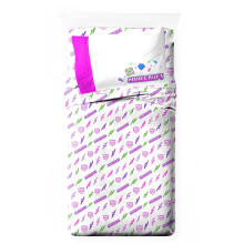 Jay Franco Minecraft Conjunto de Lençóis Twin - Conjunto de Cama Neon Cyber para Crianças
