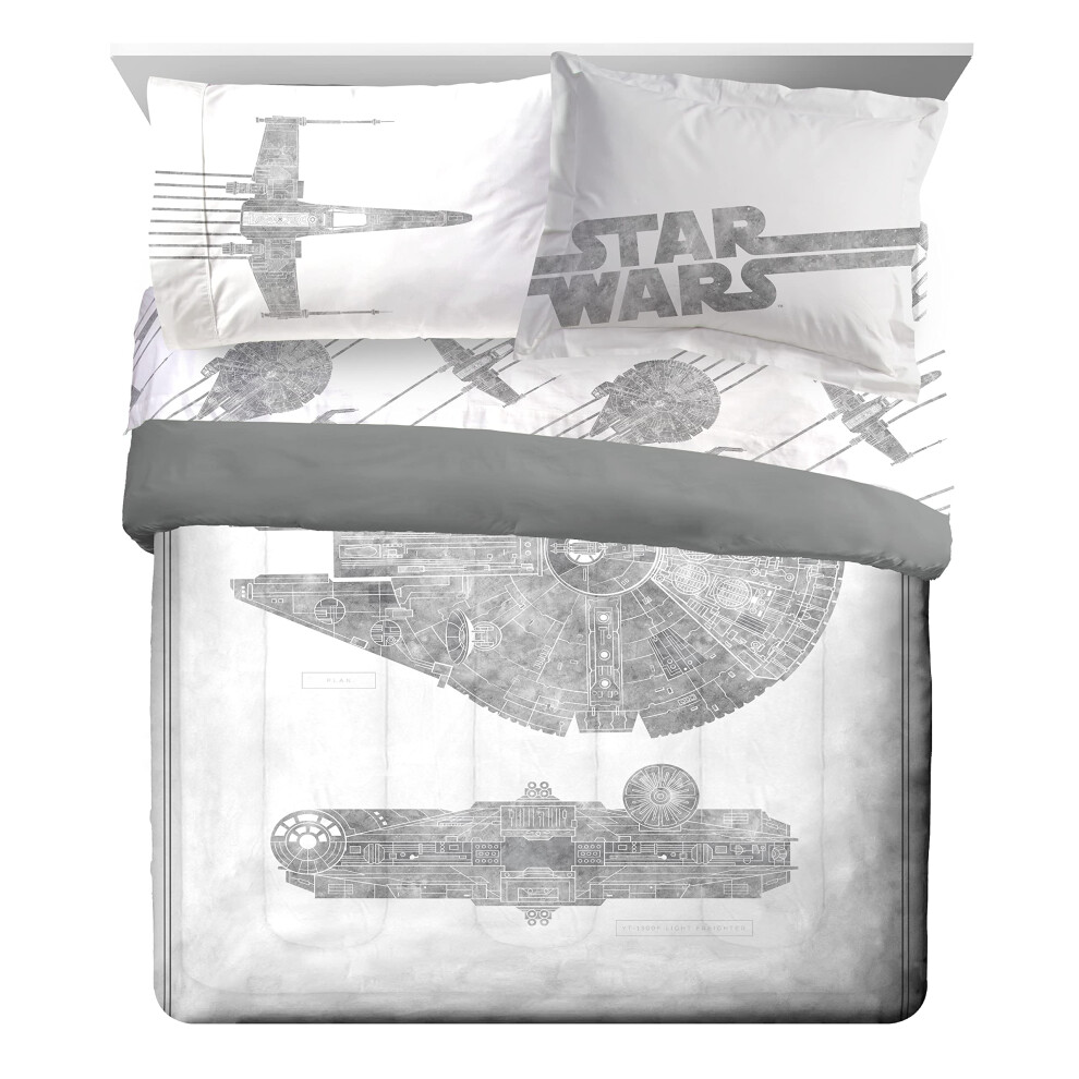 Jay Franco – Set Lenzuola Star Wars Classic Grid, 4 Pezzi, In Microfibra, Con Luke, Darth Vader, Yoda E Altri, Per Letto Singolo/doppio - 2