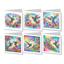 JBTM24 6-packs Diamond Painting-wenskaartensets voor volwassenen Diamond Art-vakantiekaart met enveloppen DIY-kaarten maken Kits voor verjaardag Vale