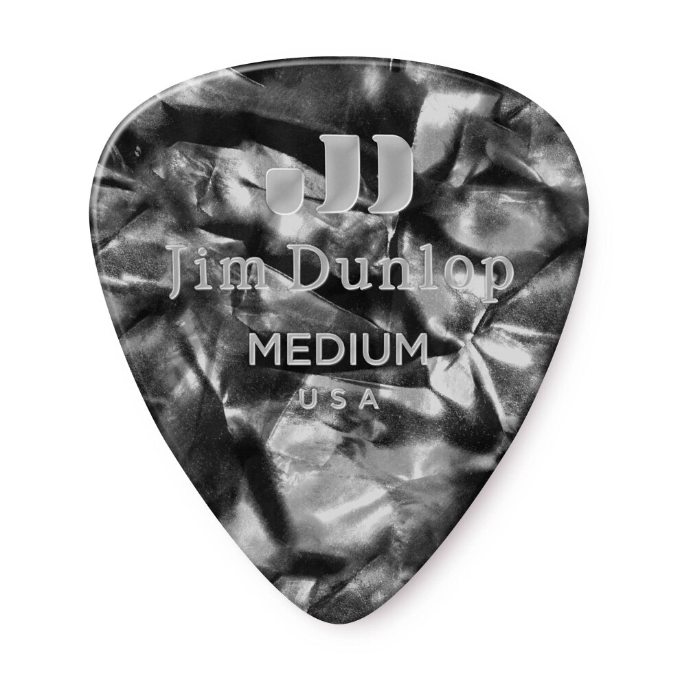 Jim Dunlop Dunlop 24483025112 M   diators en cellulo   d, m   diator noir nacr   , lot de 12