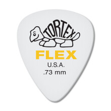 P as de guitarra Jim Dunlop Dunlop Tortex Flex Standard de 0,73 mm, color amarillo, paquete de 72 (428R.73)