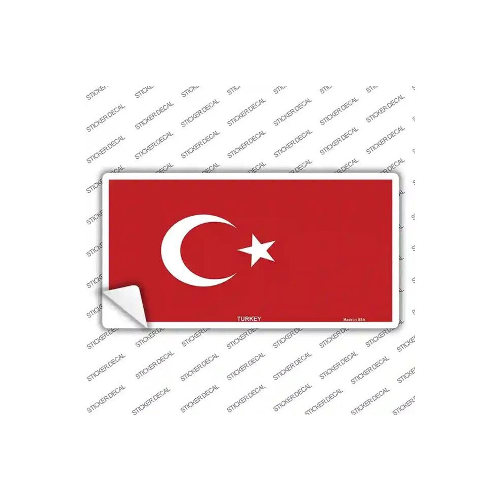 Smart Blonde Lp-4163S-Xl Turkey Flag Novelty Sticker Decal - Extra Large 792636390425