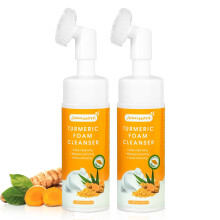 Joanssore 2Pcs Turmeric Facial Cleanser Turmeric Face Wash Turmeric Foaming Cleanser Foaming Face Wash Tumeric Face Wash Turmeric Wash Facia