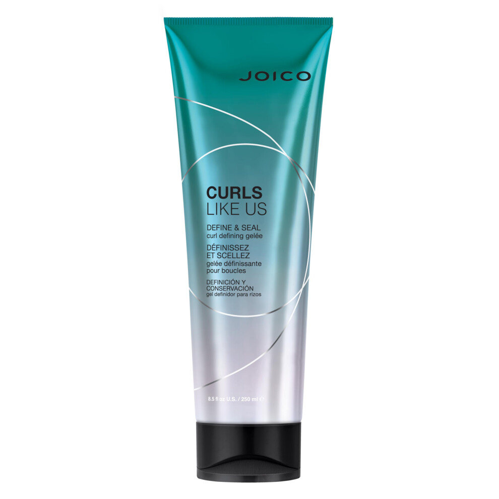 Joico Curls Like Us Define & Seal Curl Defining Gelee | For Curly Hair | Reduce Frizz | Medium Hold | Heat Protection up to 450F | With Moringa Seed &