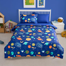 Joiedomi Kid Twin Comforter Set - 5 Piece Cosmic Space Bedding Set for Boys/Girls - Super Soft Microfiber Bed in a Bag with Comforter Sheets Pi