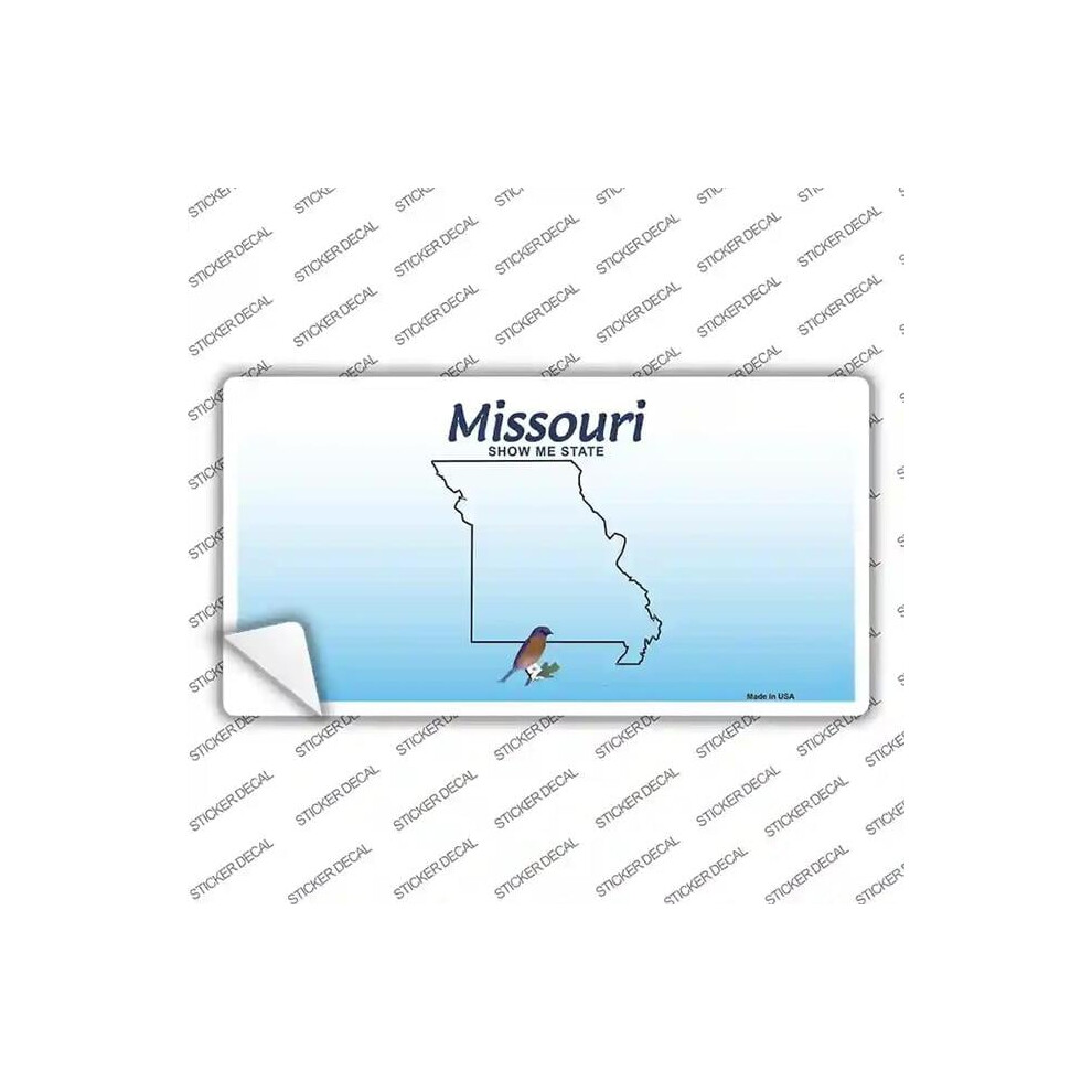 Smart Blonde Lp-5331S-L Missouri State Background Novelty Sticker Decal - Large 792636391163