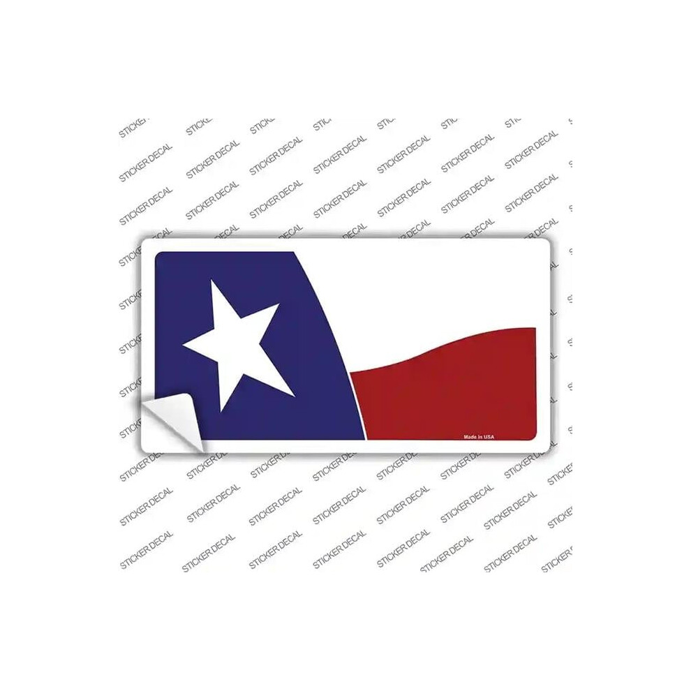 Smart Blonde Lp-533S-S Texas State Flag Waving Novelty Sticker Decal - Small 792636391255