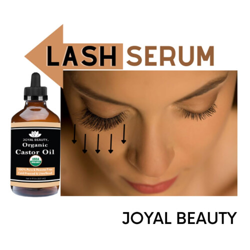JOYAL BEAUTY Καστορέλαιο USDA Πιστοποιημένο Βιολογικό (4oz). 100% Καθαρό Ψυχρής Πίεσης 1