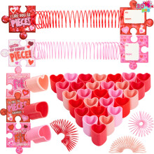 JOYIN 30 Stuks Valentijnsdag Feest Favorieten, Multi-Kleur Hart Veer Speelgoed