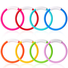 JOYIN Anillos de Buceo para Niños, 8 Piezas Coloridas para Entrenamiento Subacuático