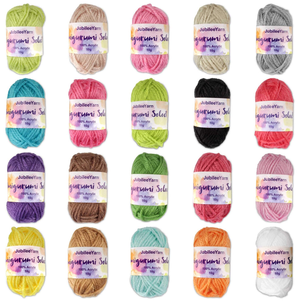 JubileeYarn Amigurumi Select Yarn Bonbons - Babygewicht acryl - 10 g/streng - Variatiepakket - 10 strengen