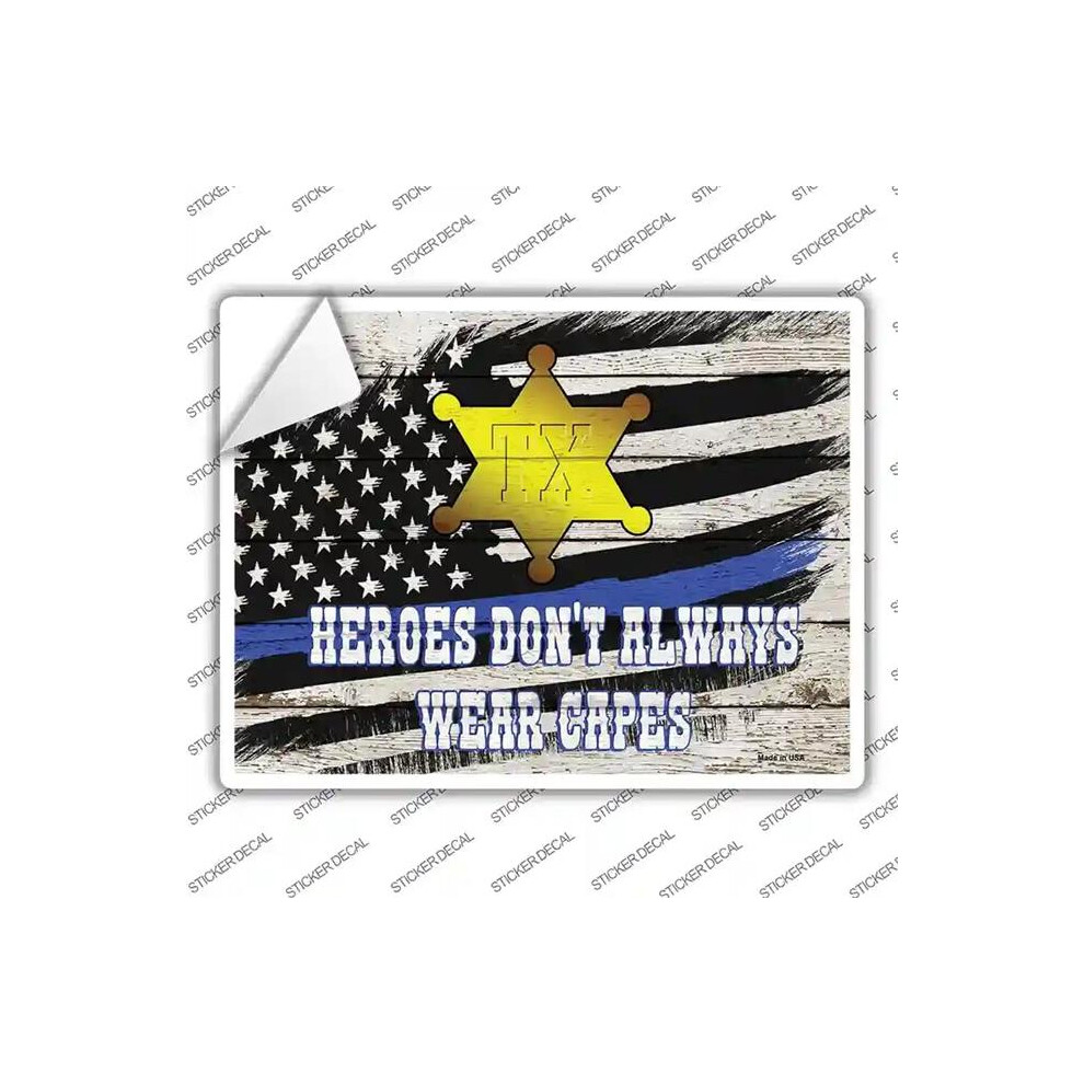Smart Blonde P-3378S-L Texas Sheriff Novelty Rectangle Sticker Decal - Large 792636392559