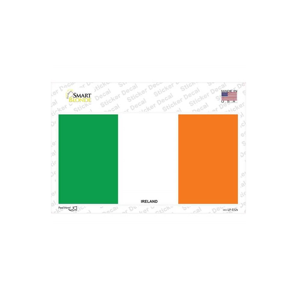Smart Blonde Lp-512S-M Ireland Flag Novelty Sticker Decal - Medium 792636393617