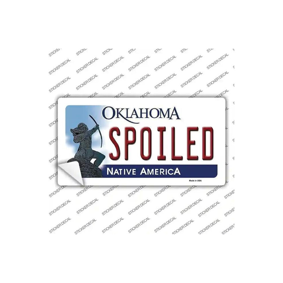 Smart Blonde Lp-6243S-L Spoiled Oklahoma Novelty Sticker Decal - Large 792636394638