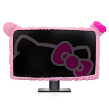 Kakurookie 23'' - 34'' Computermonitor-Schutzh lle mit Katzenohr-Design, niedliche Monitor-Staubschutzh lle mit pelzigem Design, elastisch, staub