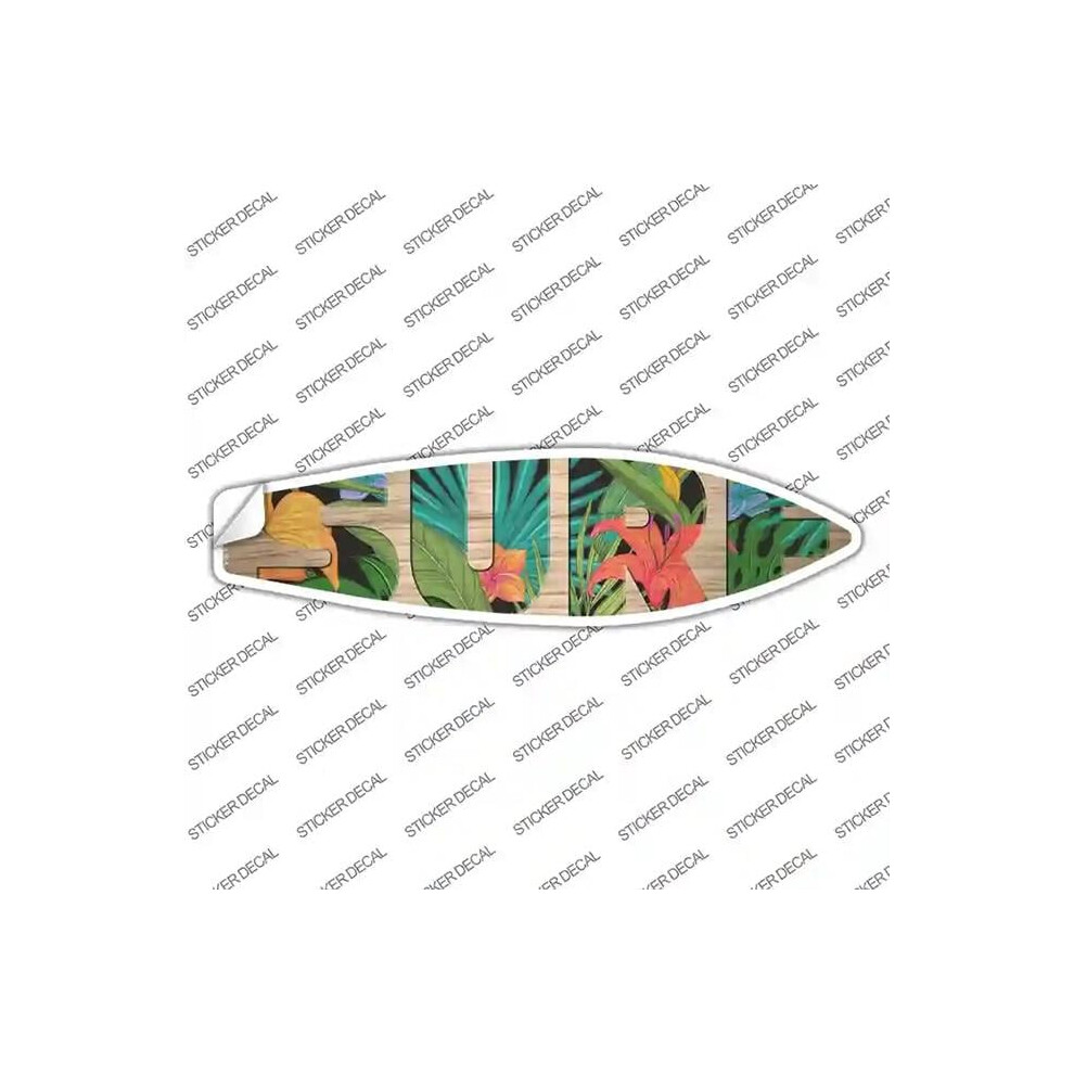 Smart Blonde Sb-350S-L Surf With Flowers Novelty Surfboard Sticker Decal - Large 792636398148