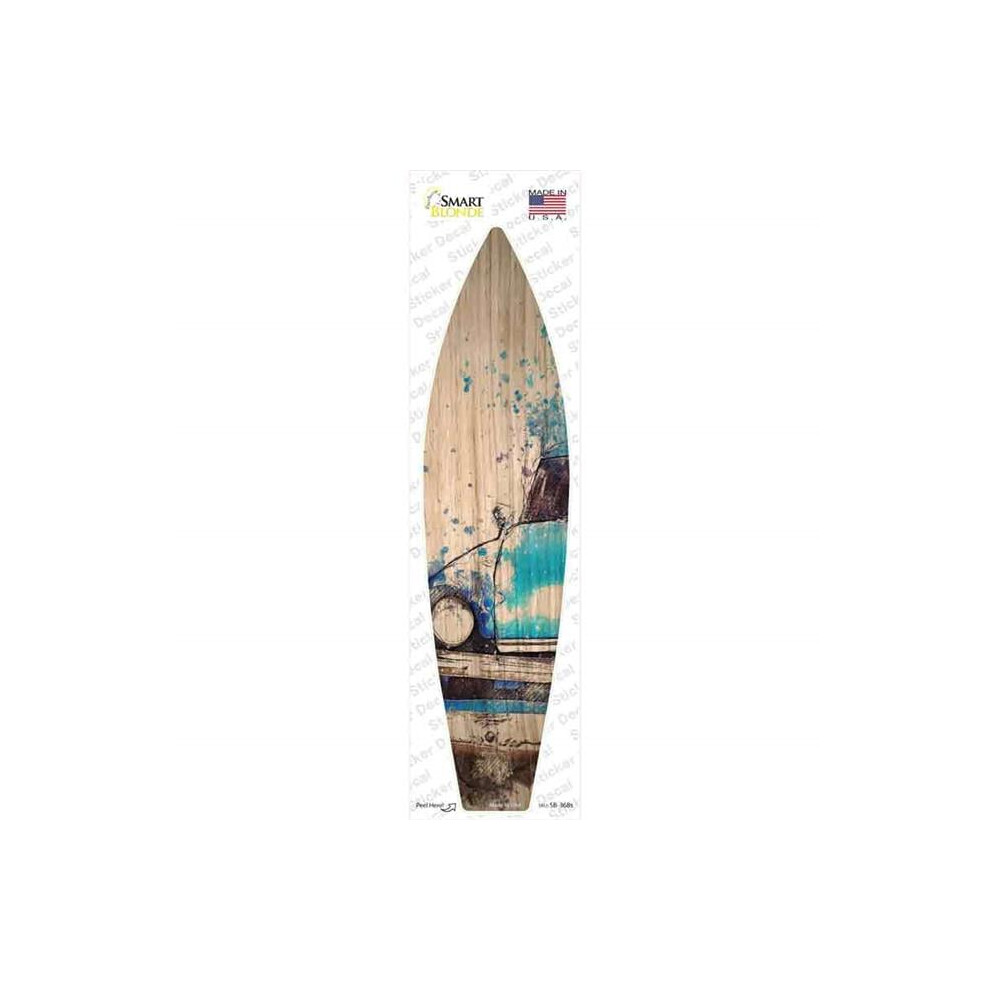 Smart Blonde Sb-368S-M Sedan Novelty Surfboard Sticker Decal - Medium Blue 792636398261