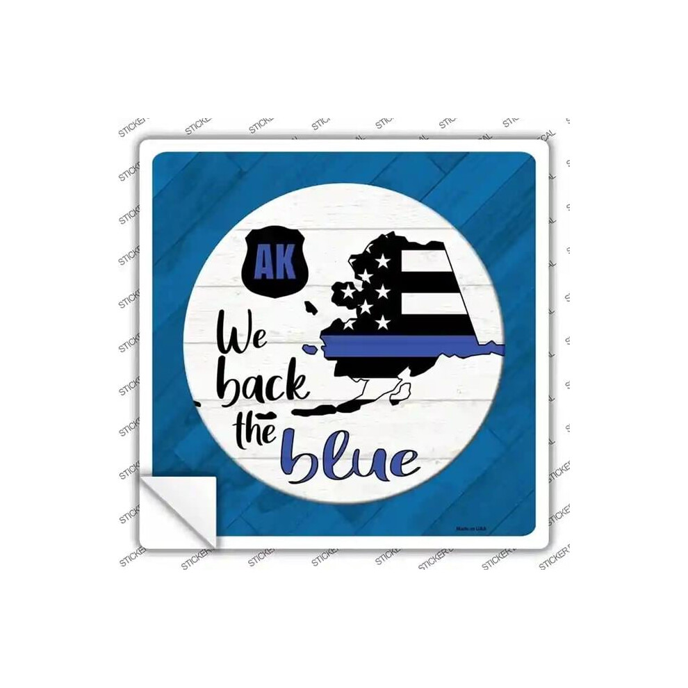 Smart Blonde Sq-1004S-Xl Alaska Back The Novelty Square Sticker Decal - Extra Large Blue 792636398605