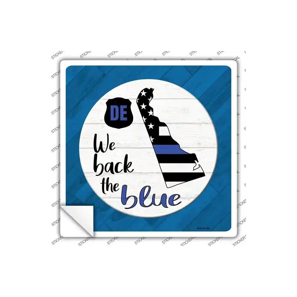 Smart Blonde Sq-1010S-Xl Delaware Back The Novelty Square Sticker Decal - Extra Large Blue 792636398674