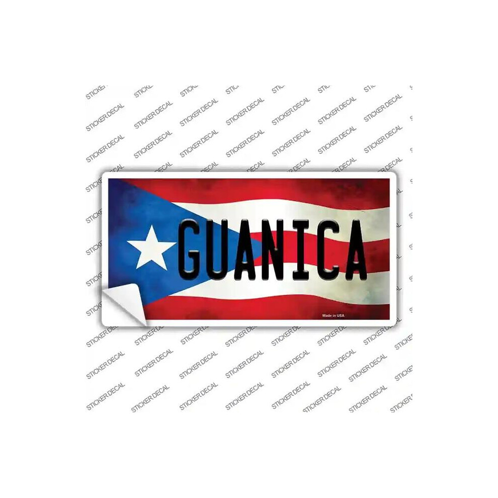 Smart Blonde Lp-11343S-L Guanica Puerto Rico Flag Novelty Sticker Decal - Large 792636398810