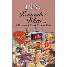 KardLet 1937 REMEMBER WHEN FEIERN, Geburtstage, Jubilen, Wiedervereinigungen, Heimkehr, Kunden- und Firmengeschenke