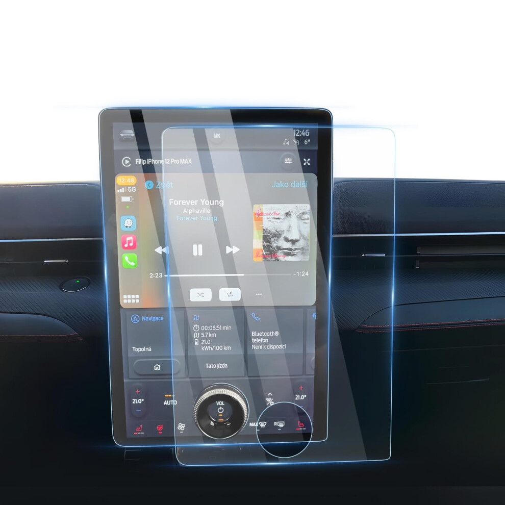 Karltys 2 Pack Screen Protector For 2021-2024 Ford Mustang Mach-E & 2022-2024 F-150 Lightning & 2022-2024 Expedition 15.5-Inch Touchscreen 9H Tempere 748887865854