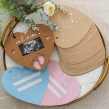 Kniha rad Kate Aspen Heart Shape Baby Shower Hra/aktivita One Size Kraft Teddy Bear Prediction Card Pametn karta
