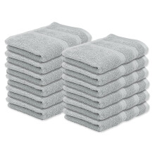 Kaufman - Conjunto de 12 Toalhas de Lavagem Premium (33x33 cm) 100% Algodão, Absorventes e Ultra Macias
