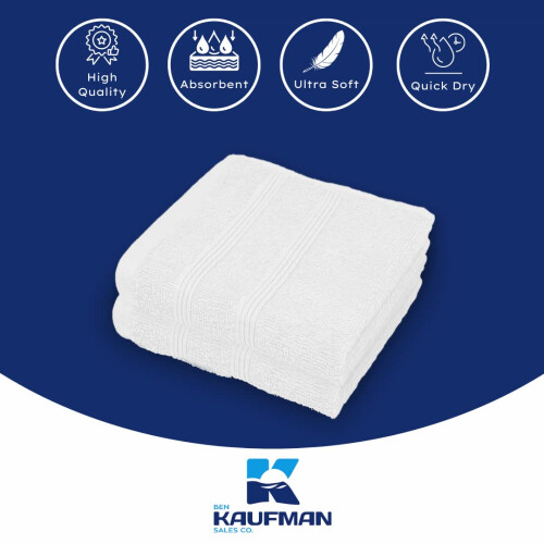 Kaufman - Conjunto de 144 Panos de Lavar (13x13 Polegadas) 100% Algodão, Absorventes e Ultra Macios 2