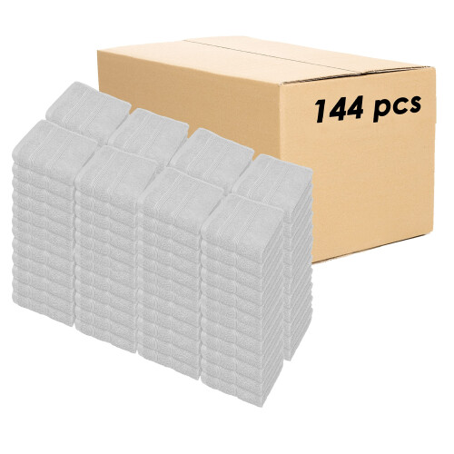 Kaufman - Conjunto de pano premium de 144 pe   as (13x13 polegadas) 100% algod   o anel de algod   o girado altamente absorvente e ultrafilos panos de