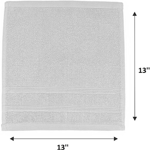 Kaufman - Conjunto de pano premium de 144 pe   as (13x13 polegadas) 100% algod   o anel de algod   o girado altamente absorvente e ultrafilos panos de 1