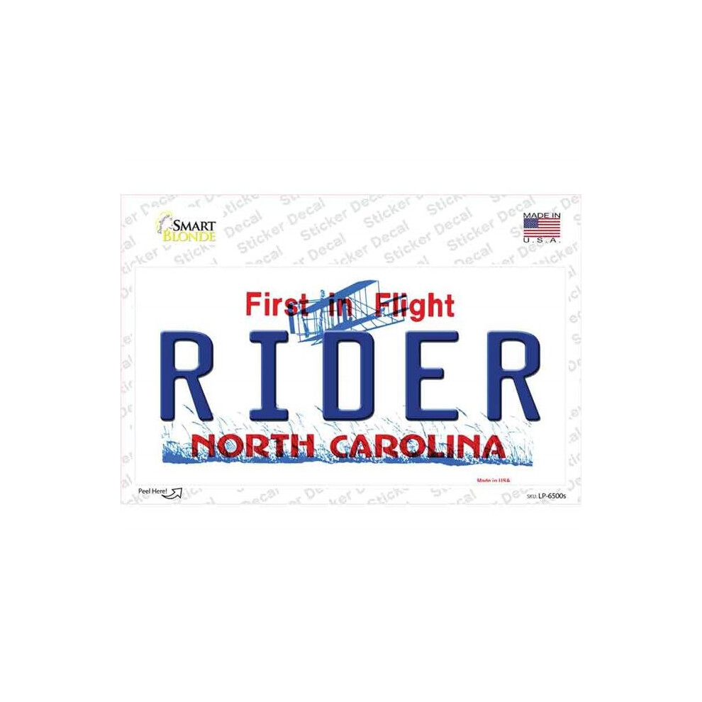 Smart Blonde Lp-6500S-M Rider North Carolina Novelty Sticker Decal - Medium 792636399220