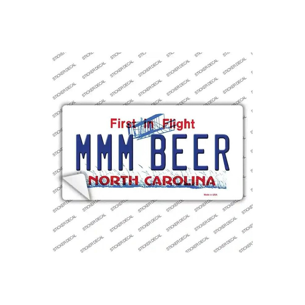 Smart Blonde Lp-6501S-Xl Mmm Beer North Carolina Novelty Sticker Decal - Extra Large 792636399244
