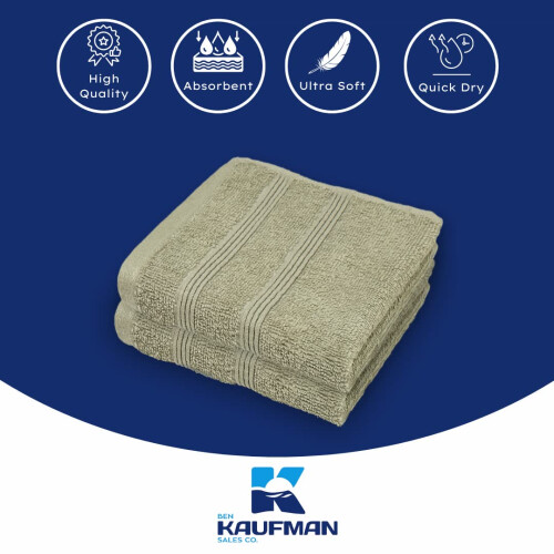 Kaufman - Conjunto Premium de Toalhas de Lavagem de 72 (13x13 Polegadas) 100% Algodão, Ultra Absorventes e Macios 2