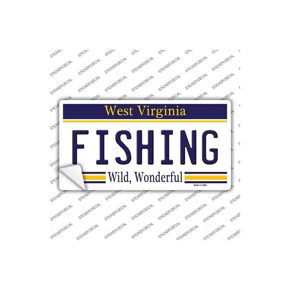 Smart Blonde Lp-6525S-L Fishing West Virginia Novelty Sticker Decal - Large 792636399336