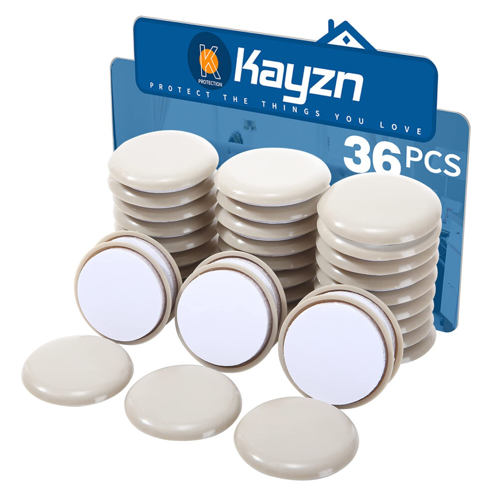 Kayzn Self-Adhesive Furniture Sliders For Carpets Furniture Moving Pads 36Pcs 1-3/4 Furniture Mover Glides Self Sticks Carpet Furniture Carrier-Move 786411750955
