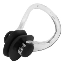 Keenso - Clip per naso da nuoto impermeabile in silicone morbido, protezione per lo sport e l'allenamento, per bambini e adulti (nero)