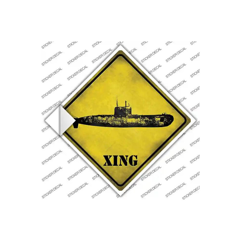 Smart Blonde Cx-151S-Xl Submarine Xing Novelty Diamond Sticker Decal - Extra Large 792636400445