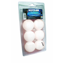 Kettler Bord Tennisbollar 40 mm Regleringsstorlek: 3 -stjrnigt betyg Vit 6 Pack