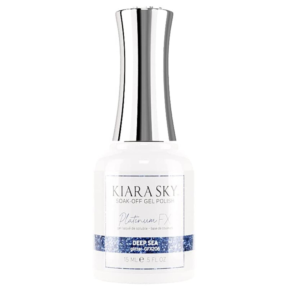 Kiara Sky Silver Platinum Fx Reflective Gel Polish 0.5 Fl Oz Deep Sea