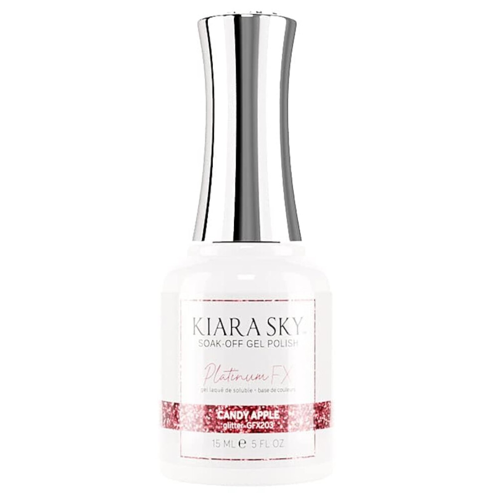 ????? S??? Silver Kiara Sky Platinum Fx Reflective Gel Polish 0.5 Fl Oz Candy Apple