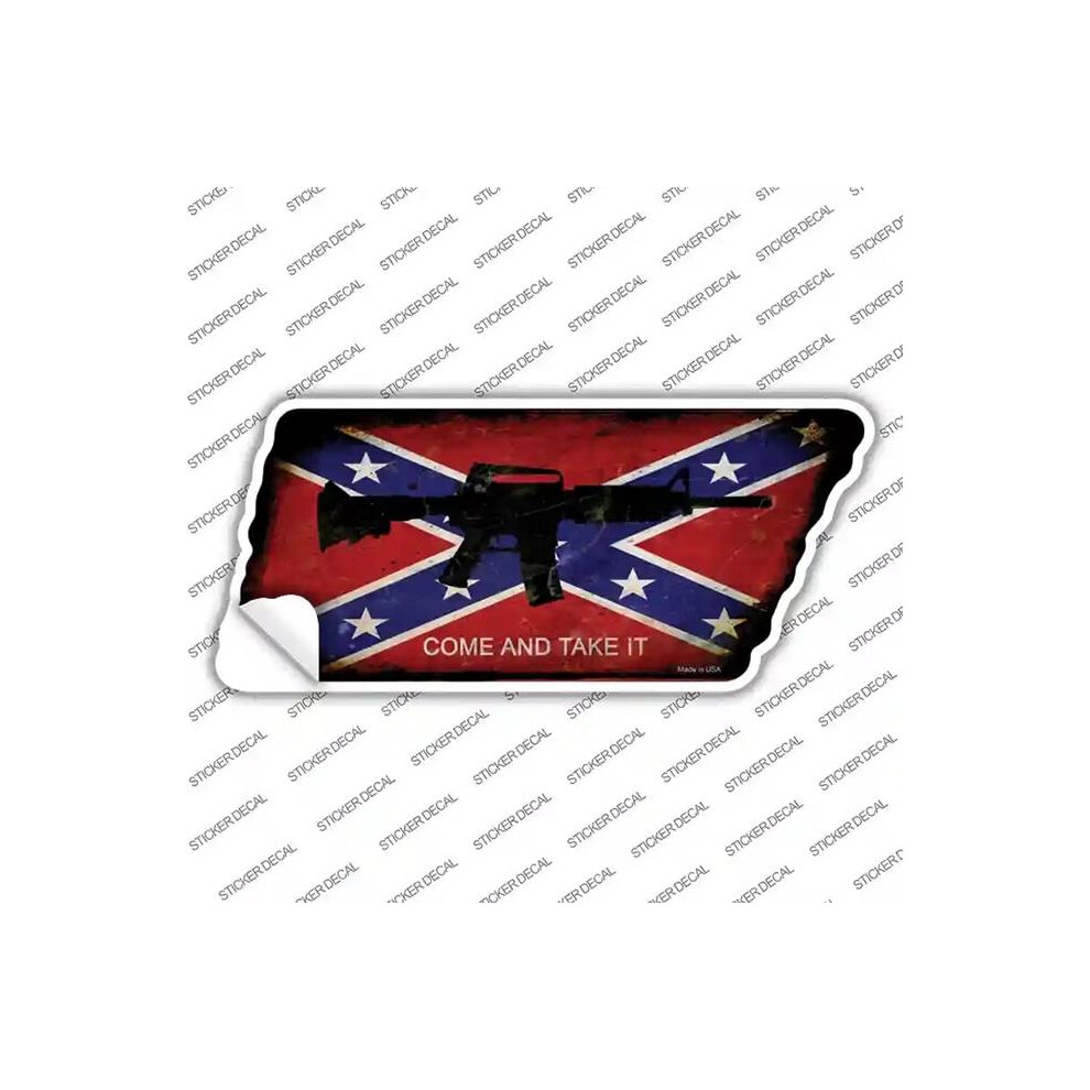 Smart Blonde Tn-190S-L Come & Take It Novelty Rusty Tennessee Shape Sticker Decal - Large 792636402340